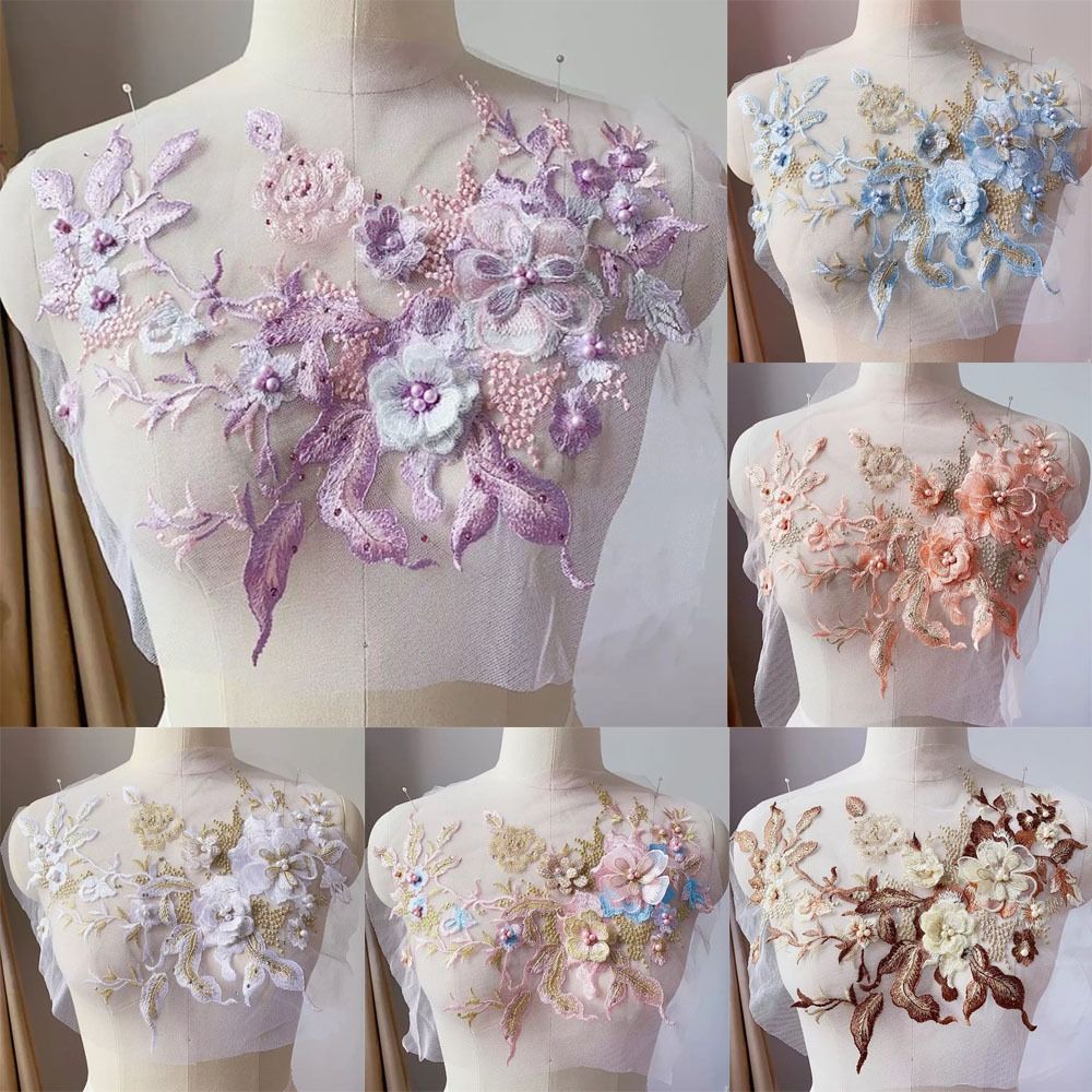 Embellishments For Scrapbooking - 3d flores frisadas tecidos de renda