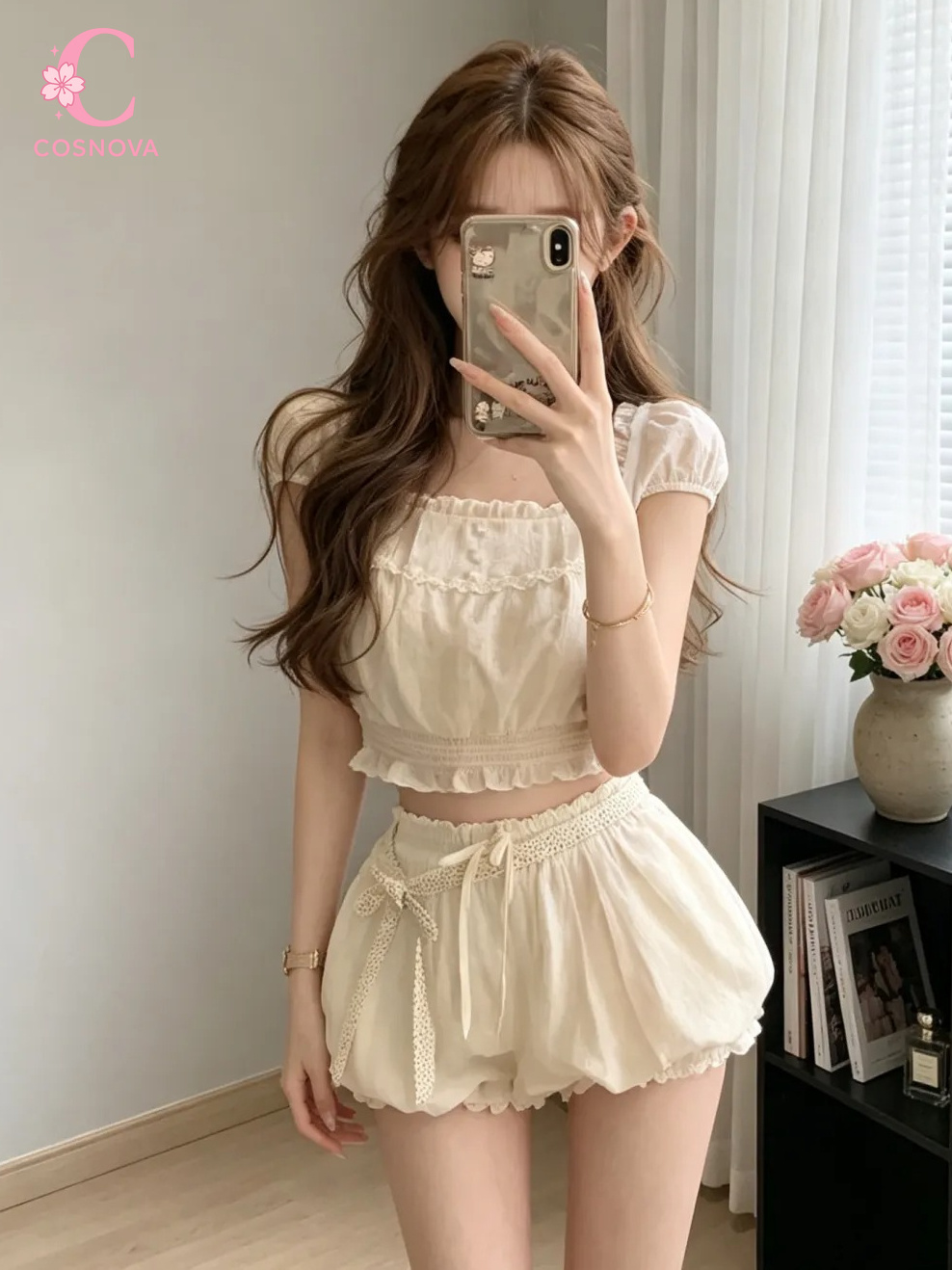 Elastic Lace Trim - Conjunto de Verão Coquette Doce em