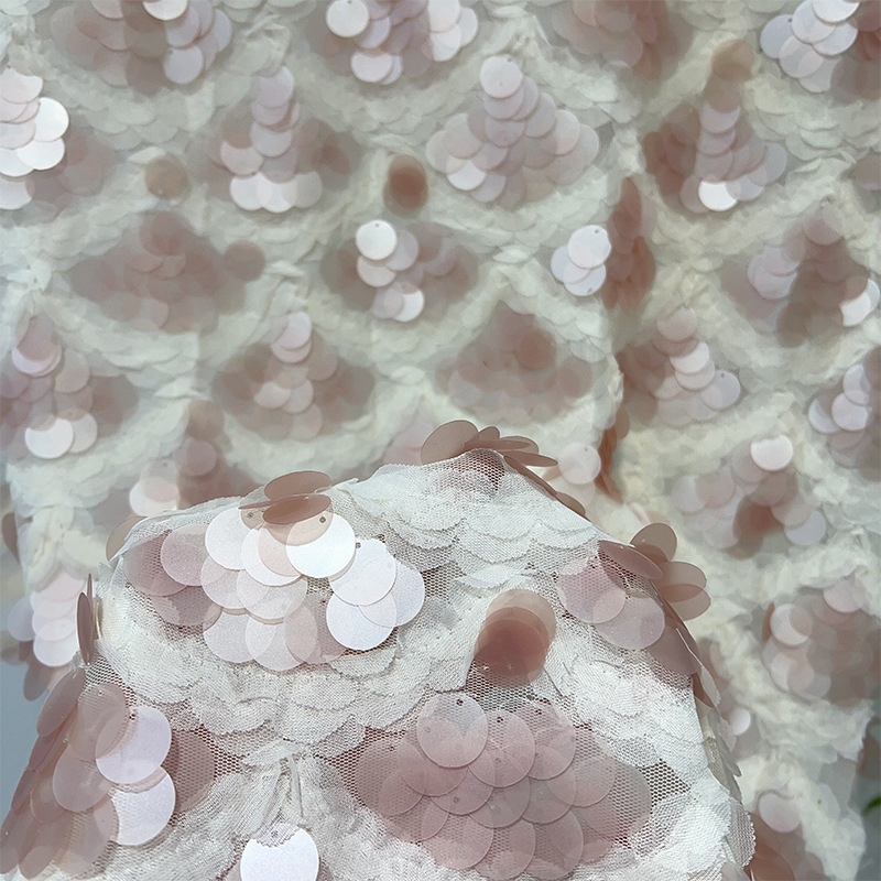 Crystal Mesh Fabric - Base de malha pano lantejoulas bordado