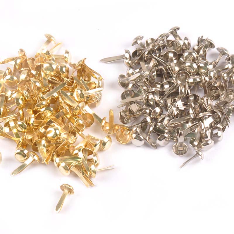 Embellishments For Scrapbooking - 100 peças de brads redondos mistos