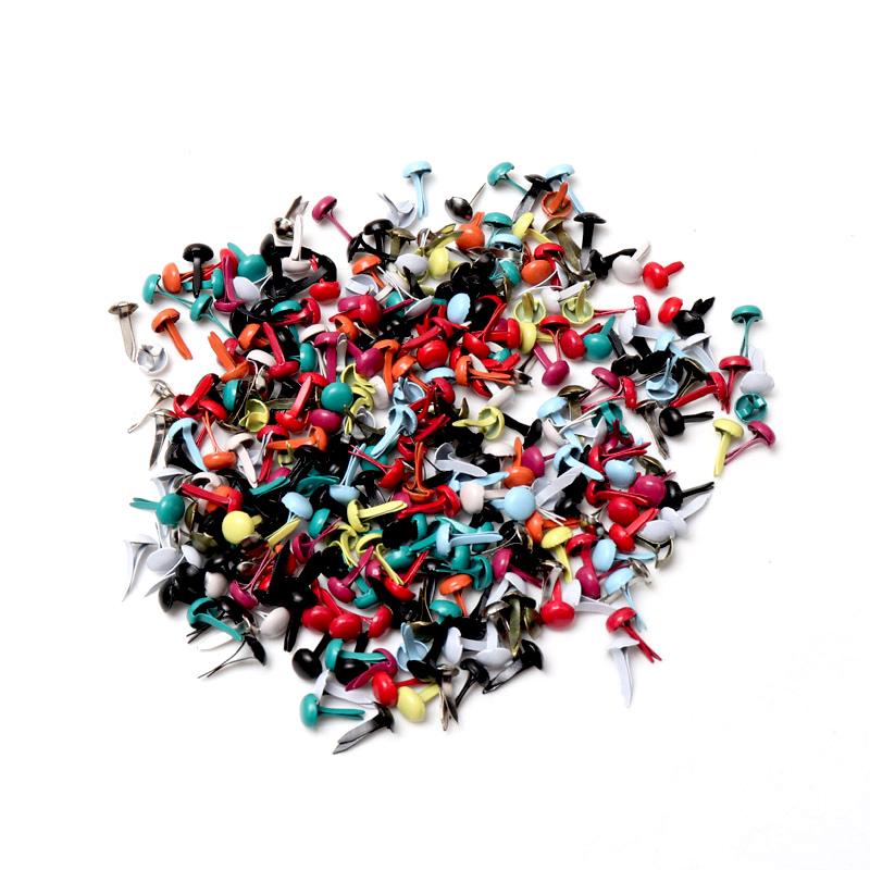 Embellishments For Scrapbooking - 100 peças de Tachas Metálicas Redondas