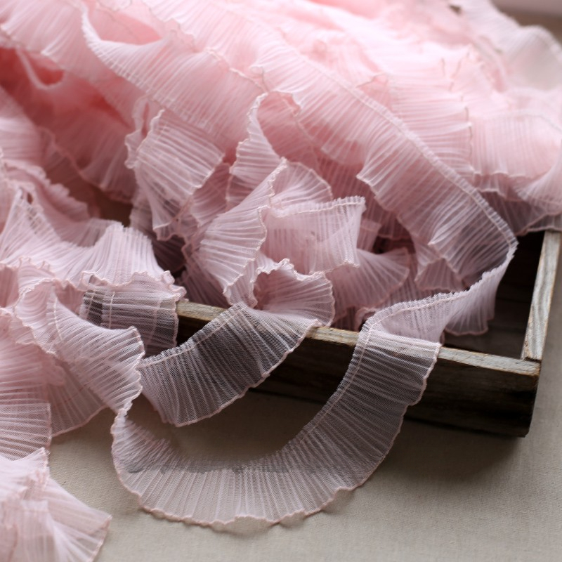 Tecido de renda plissado de ma - Fringe Ribbon Sewing avaliação e preço