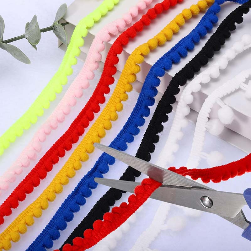 Fita de Renda com Mini Pompons - Fringe Ribbon Sewing avaliação e preço