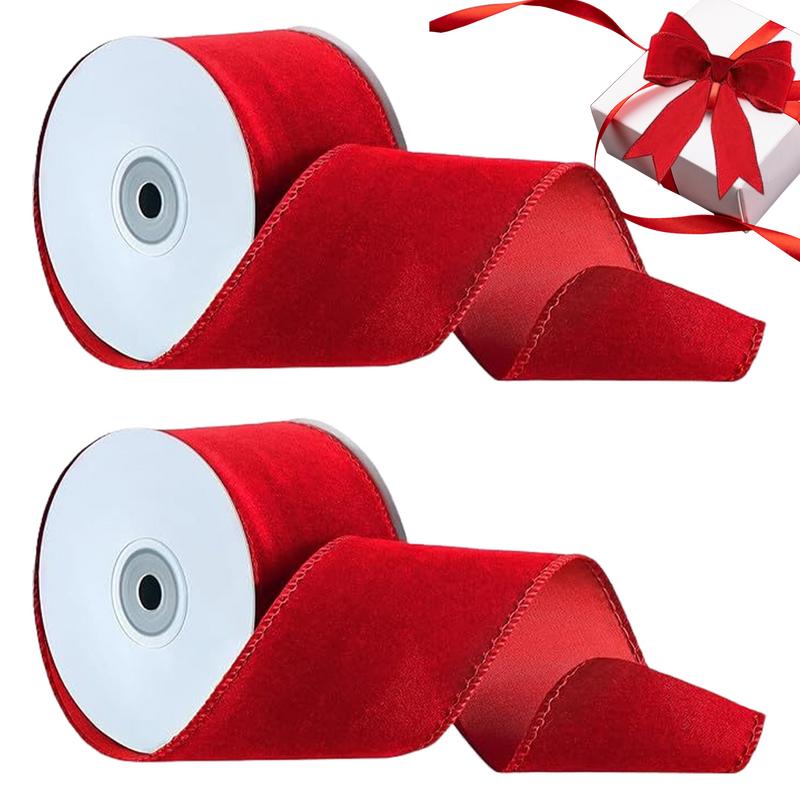 2 rolos de embalagem com fio v - Velvet Ribbon Roll avaliação e preço