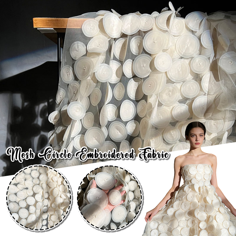 3d multicamadas corte circular - Crystal Mesh Fabric avaliação e preço