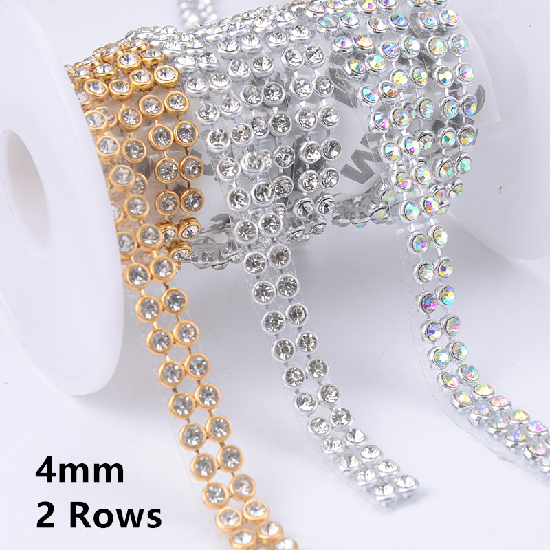 Fita de pedra cristalina de 4m - Hotfix Rhinestone Sheet avaliação e preço