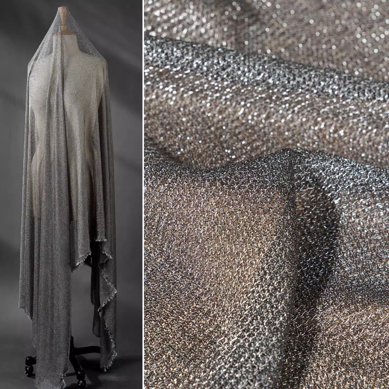 Tecido de Malha Cinza Claro Me - Crystal Mesh Fabric avaliação e preço
