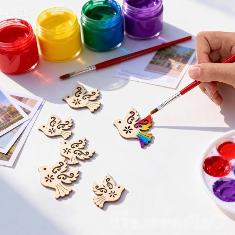 50 Peças de Recortes de Madeir - Craft Embellishment avaliação e preço