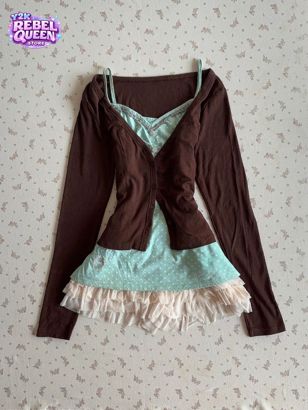 Conjunto de Vestido Camisola V - Elastic Lace Trim avaliação e preço