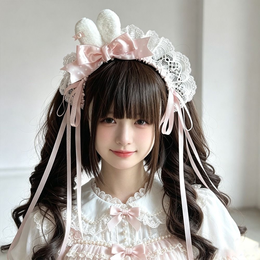 Nova Tiara de Orelhas de Coelh - Lace Ribbon Trim avaliação e preço