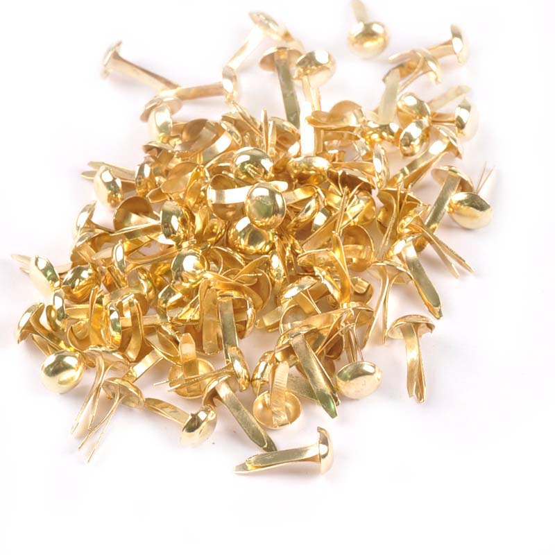 100 peças de brads redondos mi - Embellishments For Scrapbooking avaliação e preço