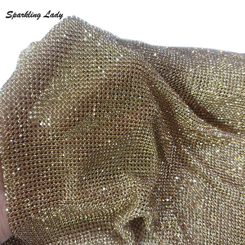 Tecidos de malha de cristal pr - Crystal Mesh Fabric avaliação e preço