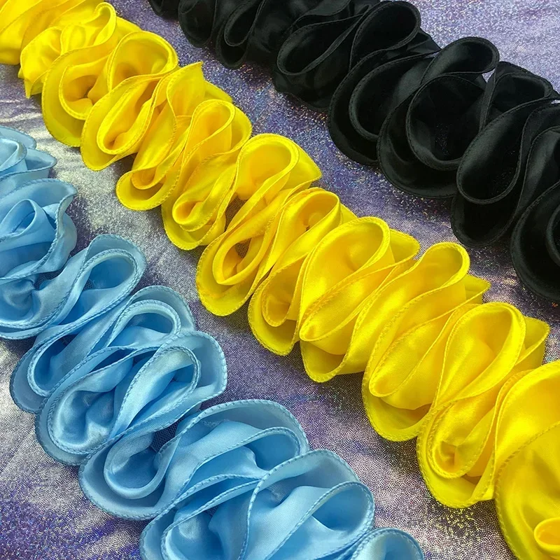 5 jardas plissado babados guar - Fringe Ribbon Sewing avaliação e preço